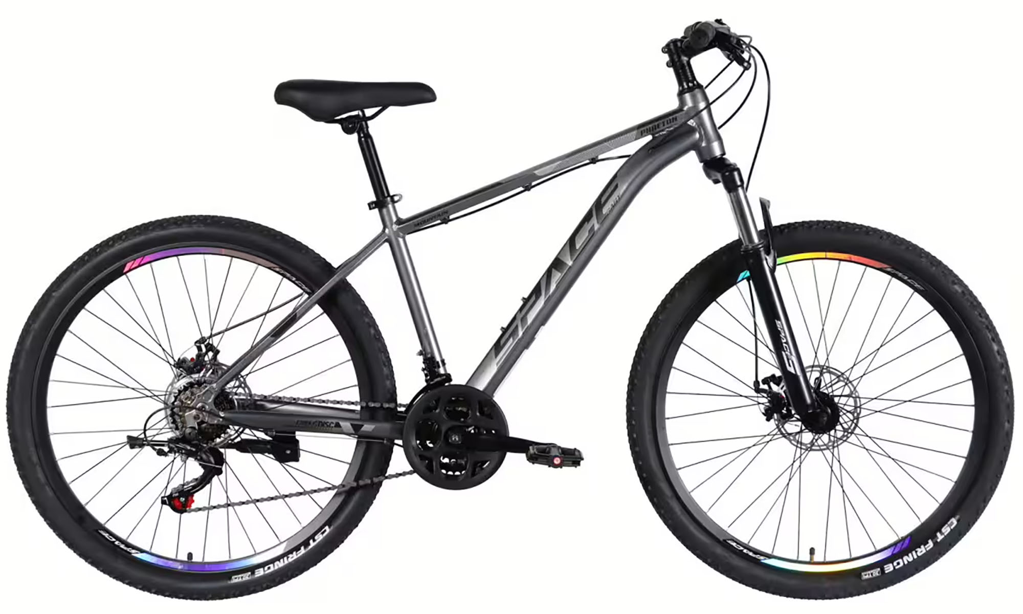 Велосипед SPACE PHAETON DD FR 27.5", размер M, рама-17", год 2026, графитовый